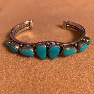 Sterling Silver and Turquoise Cuff Bracelet